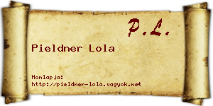 Pieldner Lola névjegykártya